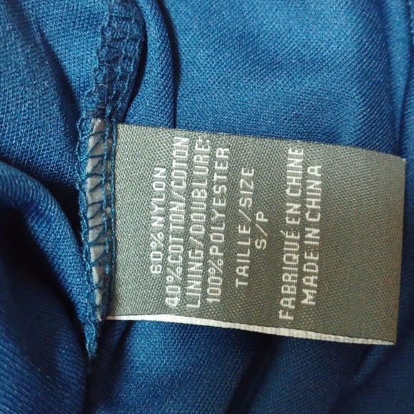 NWOT Suzy Shier Puffy Sleeves Navy blue blouse size S - Picture 14 of 14